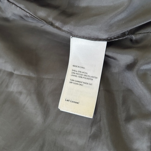 Kate Spade Saturday Bomber Jacket Black Wool Varsity Snap Front size Medium - Picture 16 of 16